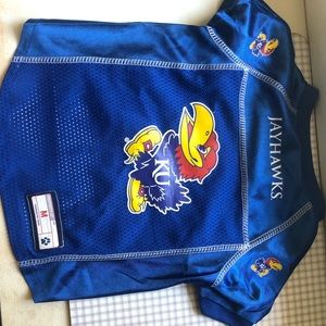 Kansas Jay Hawks dog jersey size Medium